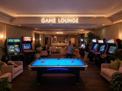 Hotel game lounge