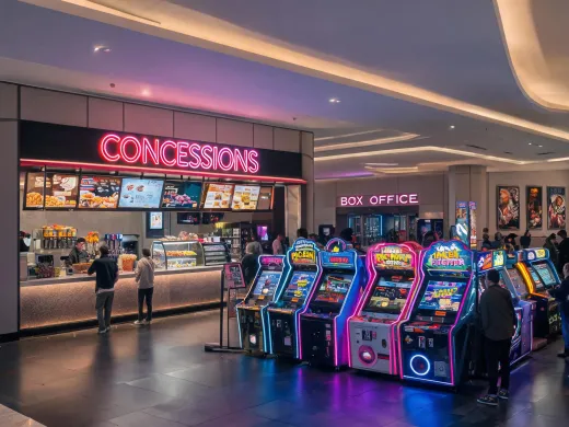 Cinema lobby arcade